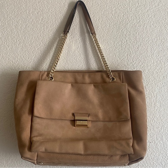 kate spade Handbags - Kate Spade Leather Suede Beige Hand Bag